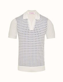 Horton Cashew Fiore Tailored Fit Silk-Cotton Pique Polo Shirt | Cashew