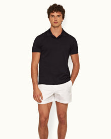 Night Iris Classic Fit Jacquard Checkerboard Cotton Polo Shirt | Night Iris