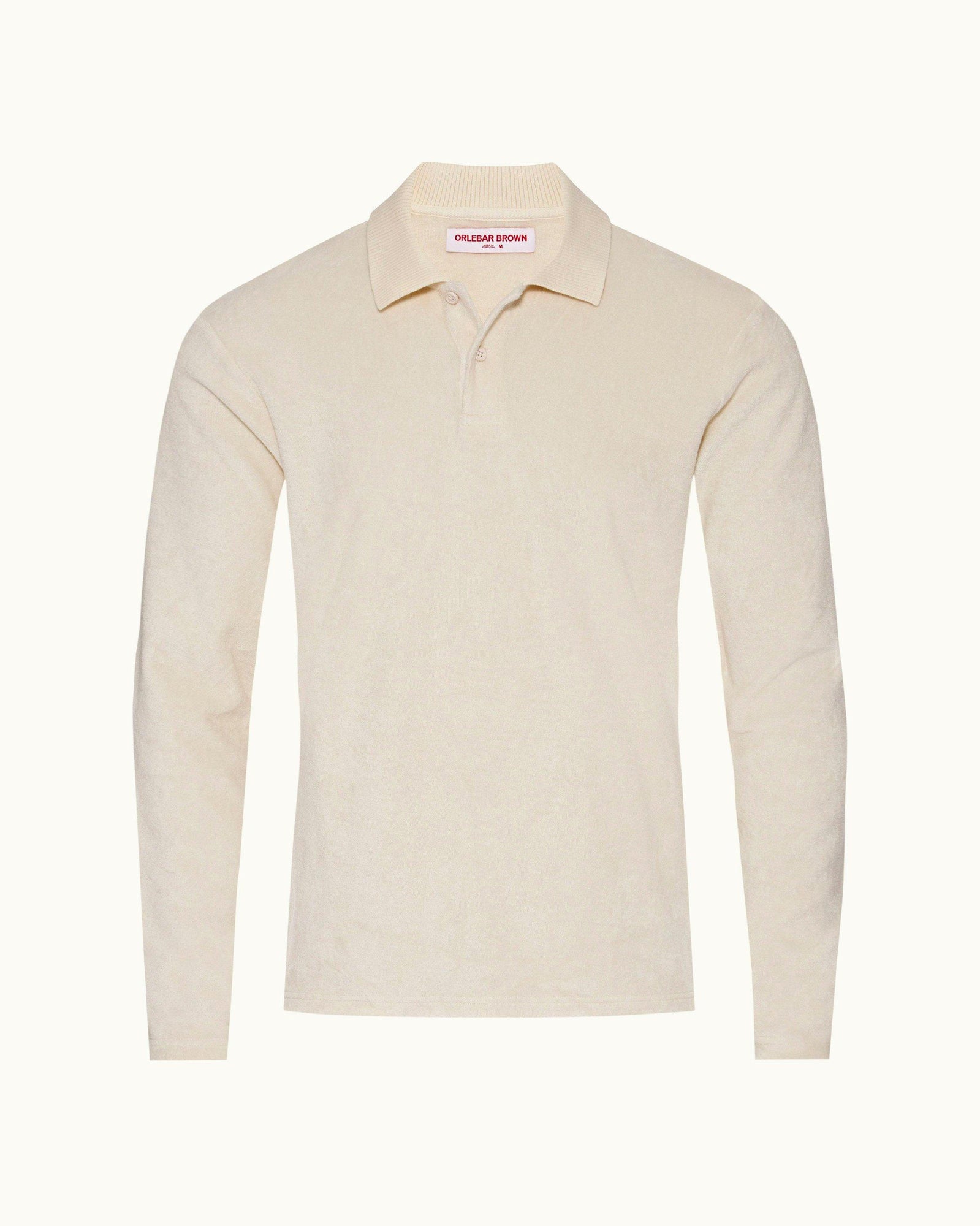 Matchstick Classic Fit Organic Towelling Long-sleeve Polo Shirt | Matchstick