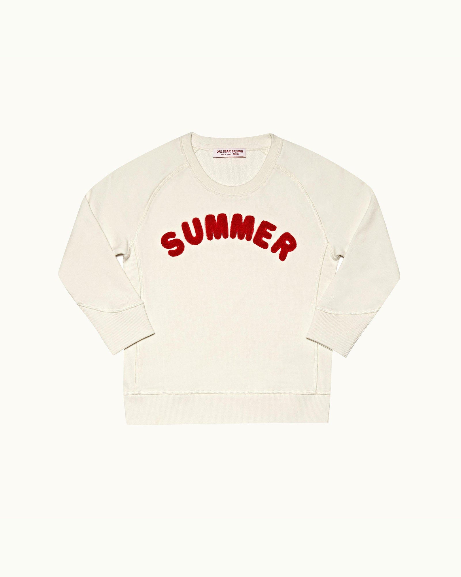 Kids | White Sand 'Summer' Slogan Organic Cotton Sweatshirt | White Sand
