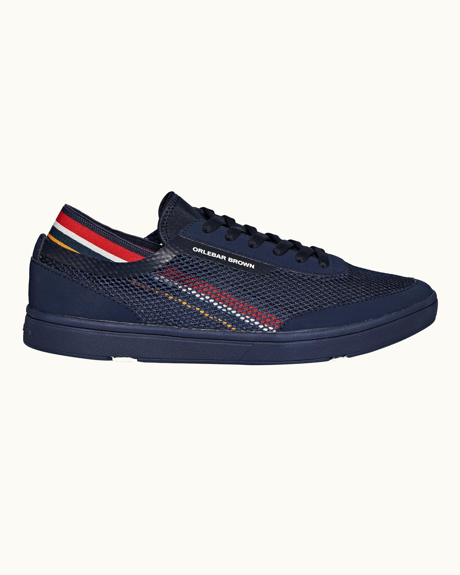 Larson Stripe Navy/Orange O.B Stripe Shoe You Can Swim In | Navy/Orange