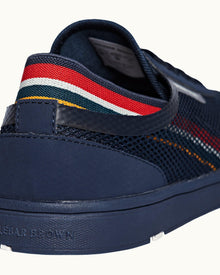 Larson Stripe Navy/Orange O.B Stripe Shoe You Can Swim In | Navy/Orange