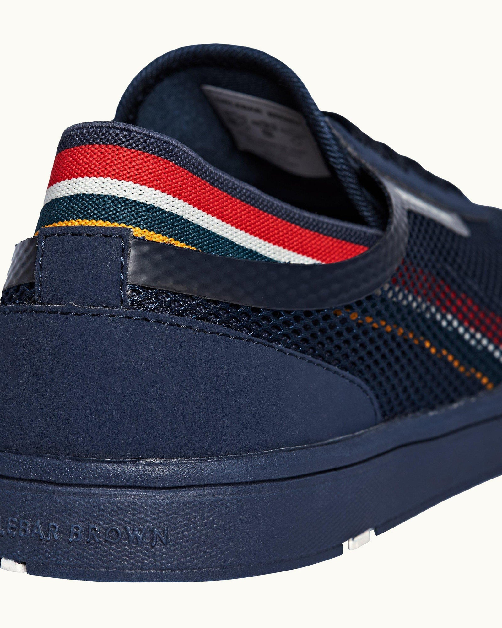 Larson Stripe Navy/Orange O.B Stripe Shoe You Can Swim In | Navy/Orange