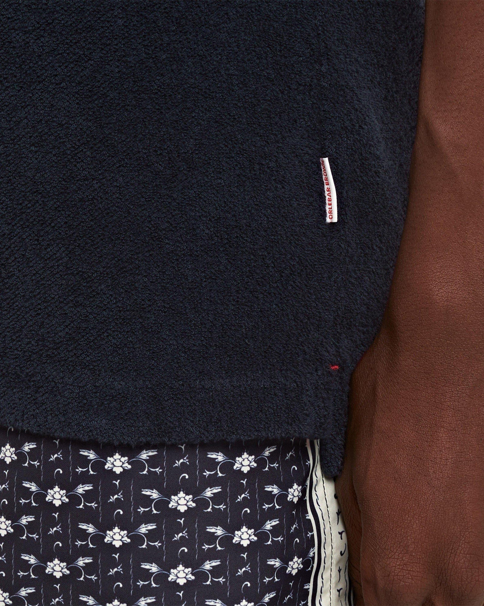 Night Iris Classic Fit Pique Cotton Towelling Polo Shirt | Night Iris