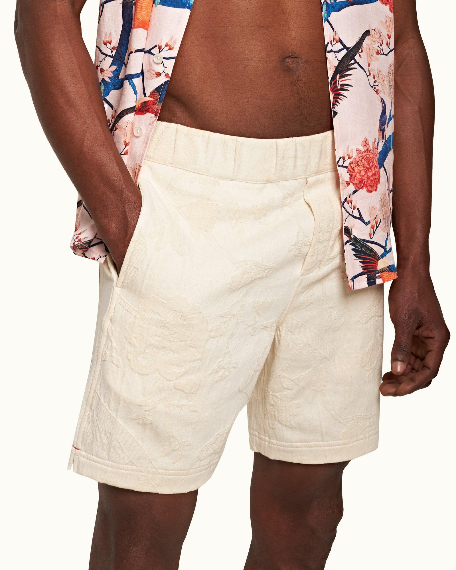 White Sand Flight Of Fantasy Relaxed Fit Shorts | White Sand