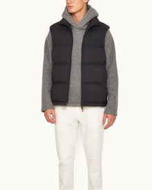 Black Relaxed Fit Down-Fill Gilet | Black