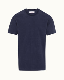 Lagoon Blue Relaxed Fit Towelling T-shirt | Lagoon Blue