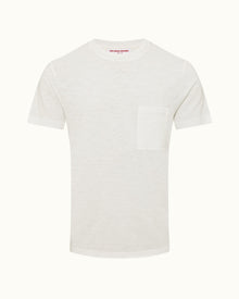 Ob Classic Tee White Sand Classic Fit Crewneck Garment Dye Cotton T-shirt | White Sand