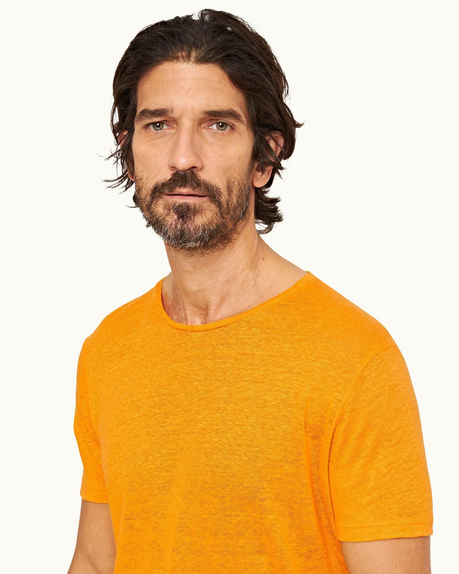 Ob-T Linen Beacon Tailored Fit Crew Neck Linen T-Shirt | Beacon