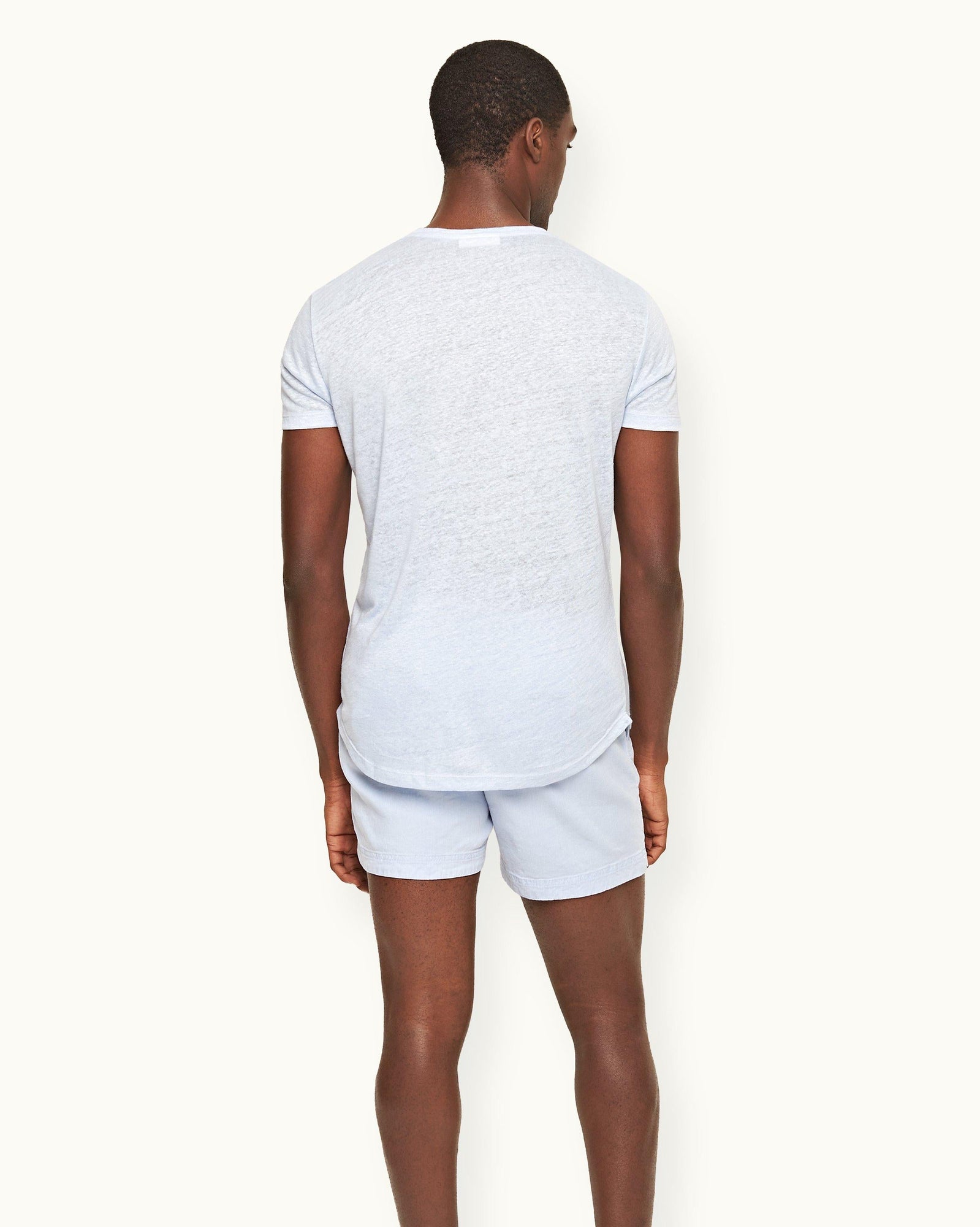 Men | Ob-T Linen T-Shirt | Soft Blue