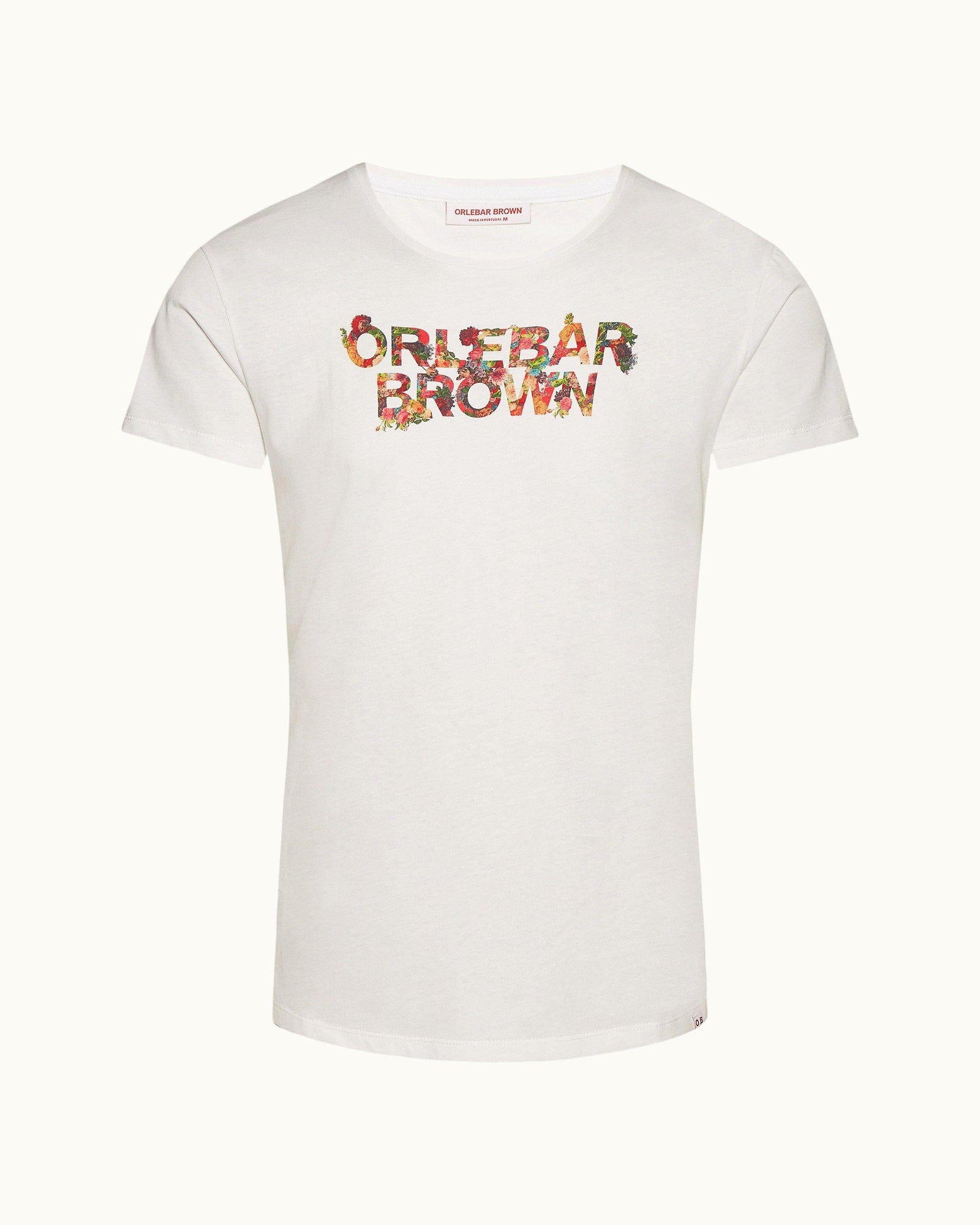 Ob-T Cloud Wild Roses Logo Tailored Fit Crew Neck T-Shirt | Cloud