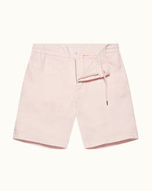 Rose Tailored Fit Washed Linen Drawcord Shorts | Rose