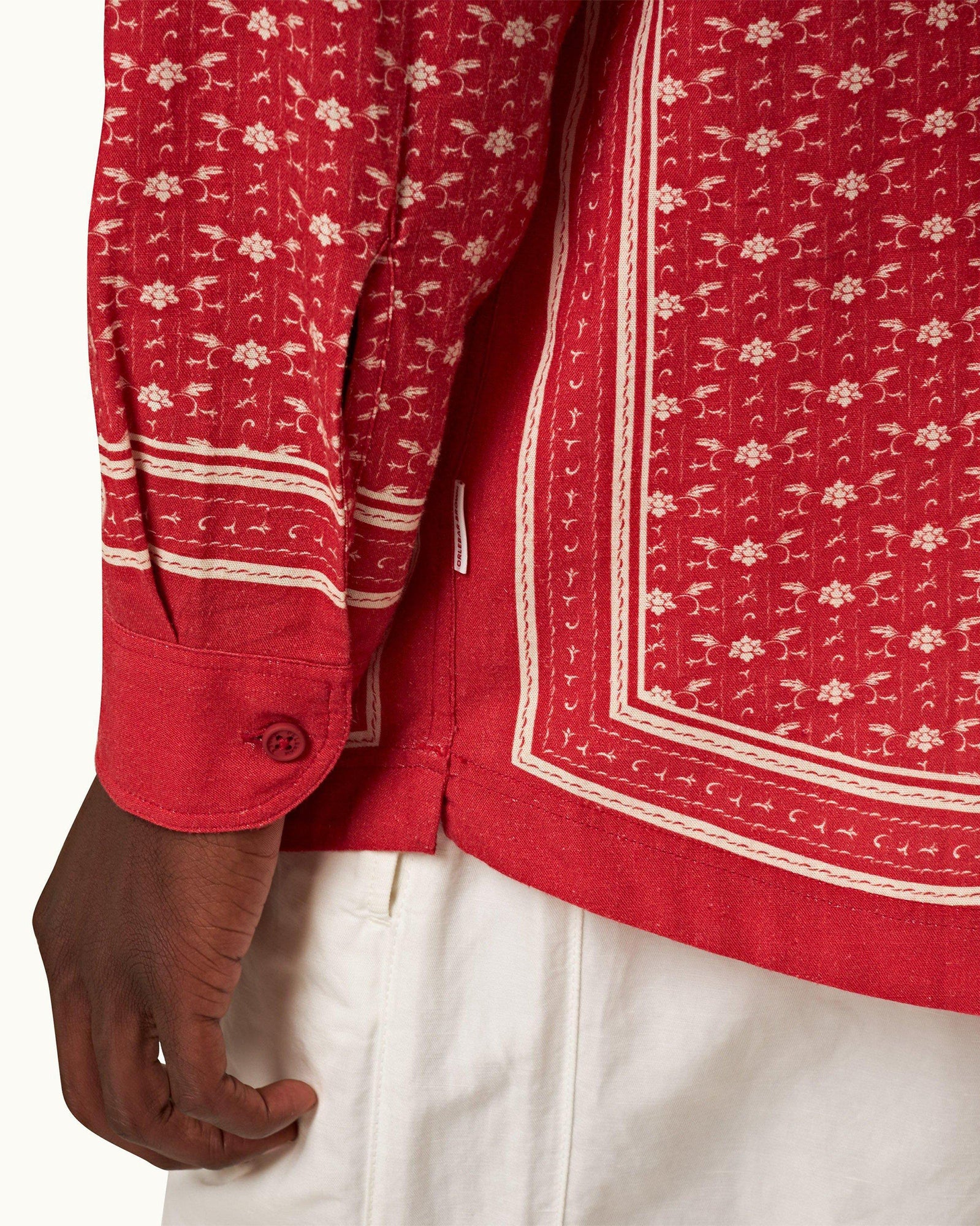 Vermillion/Sea Mist Bandana Relaxed Fit Overhead Shirt | Vermillion/Sea Mist