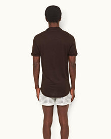 Truffle Tailored Fit Linen Polo Shirt | Truffle