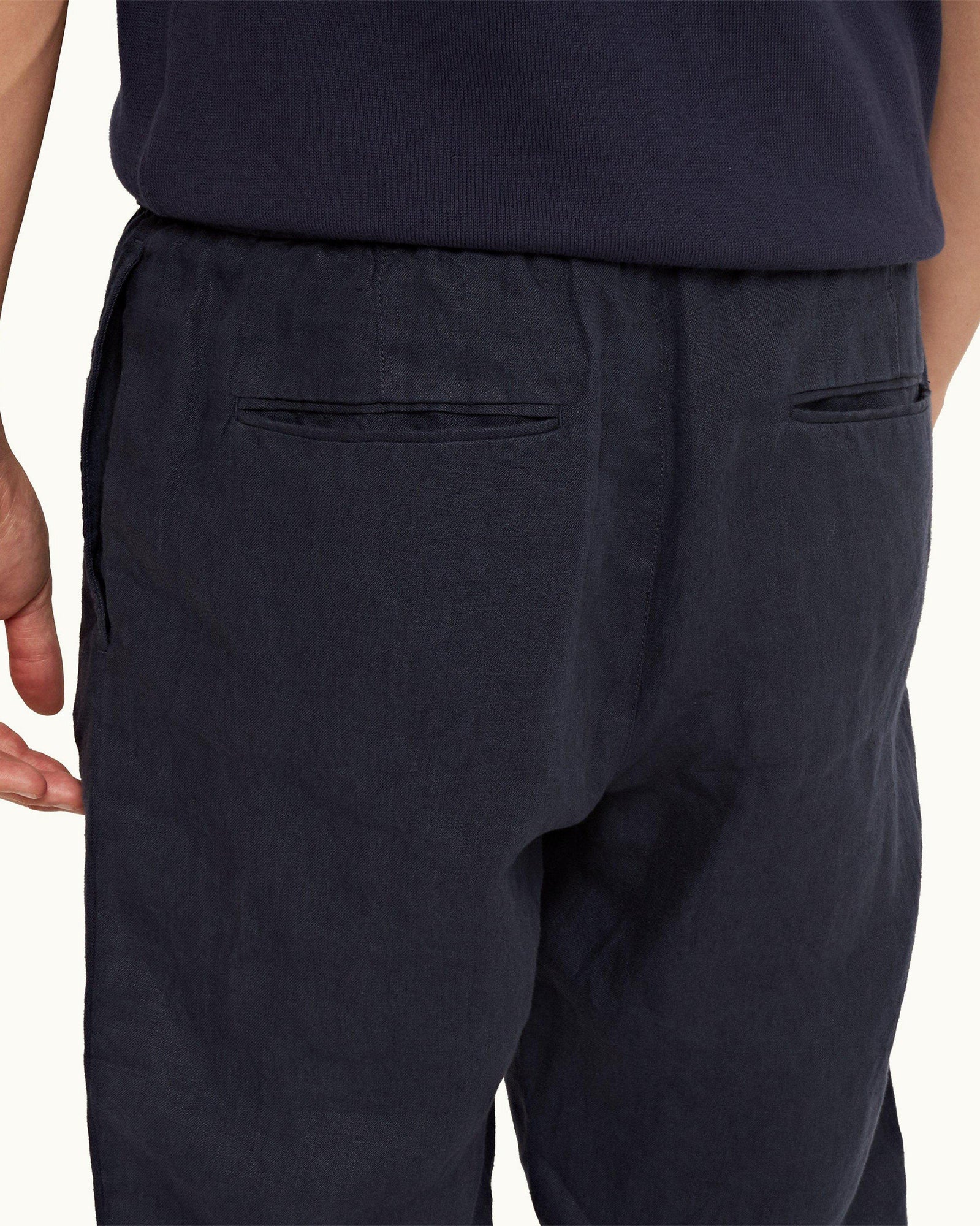 Night Iris Tailored Fit Stretch-Cotton Trousers | Night Iris