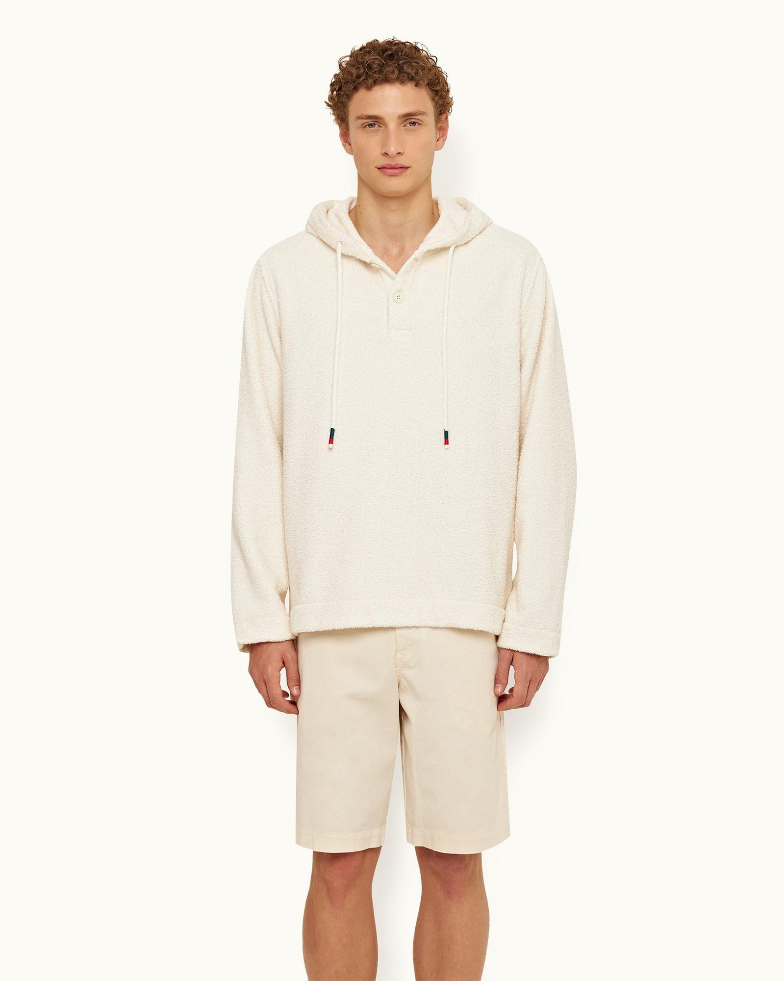 Matchstick Classic Fit Lounger Pile Towelling Hooded Sweatshirt | Matchstick