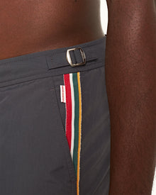 Setter Shorter-Length Concealed OB Tape Swim Shorts In Piranha Grey | Piranha Grey