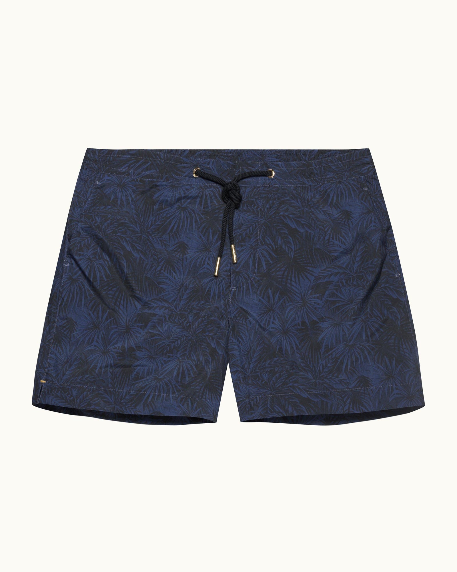 Setter Drawcord Midnight Navy Palmed Shorter-Length Drawcord Swim Shorts | Midnight Navy