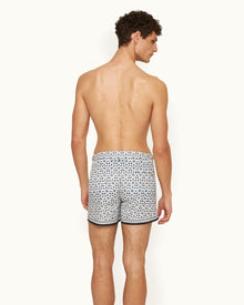 Setter Fiore Print Shorter-Length Swim Shorts In Cashew Colour | Cashew