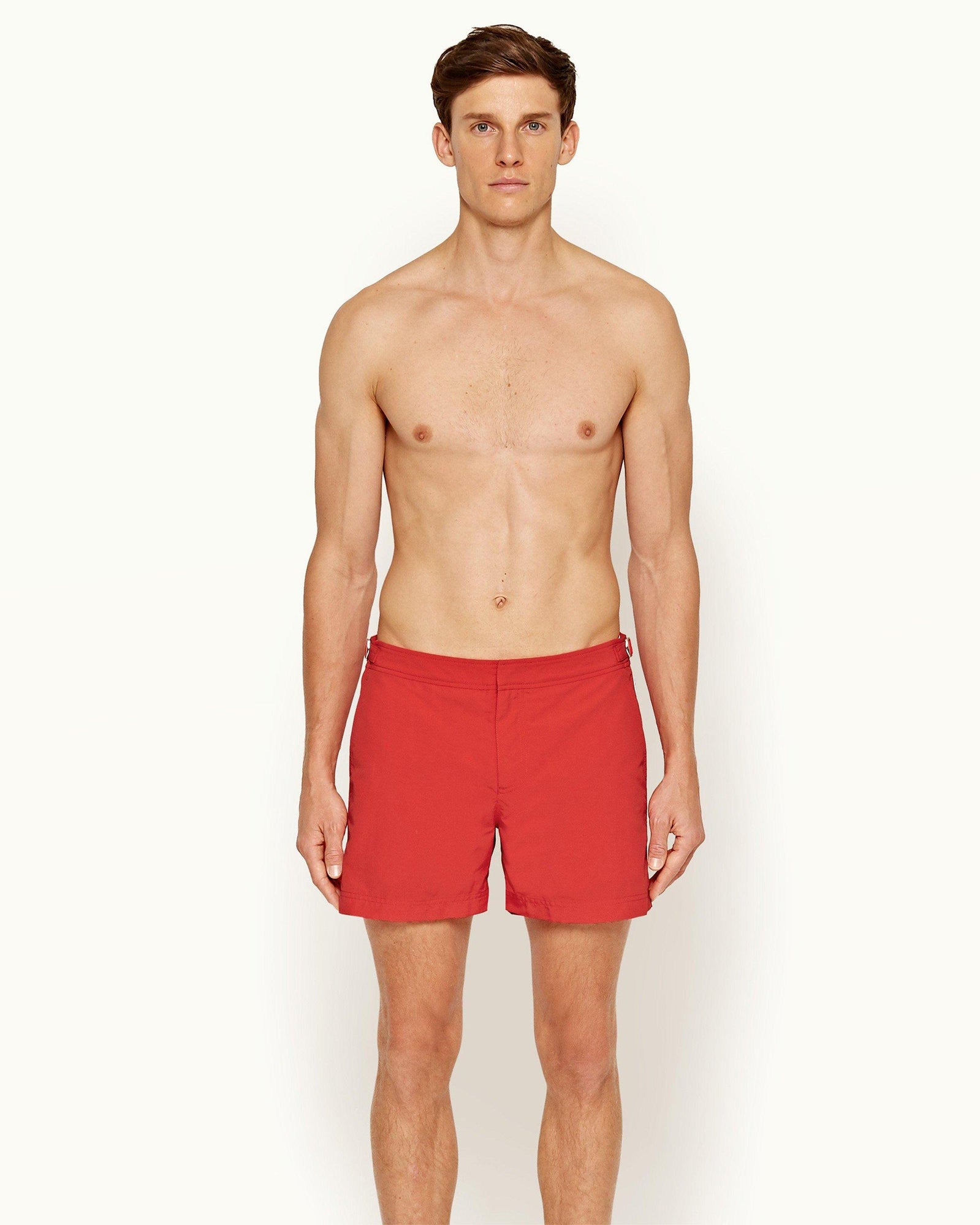Setter Rescue Red Shorter-Length Swim Shorts | Rescue Red