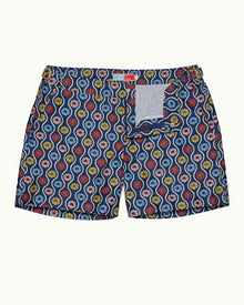 Setter Whitsun Print Shorter-Length Swim Shorts Woven In France in Midnight Navy | Midnight Navy