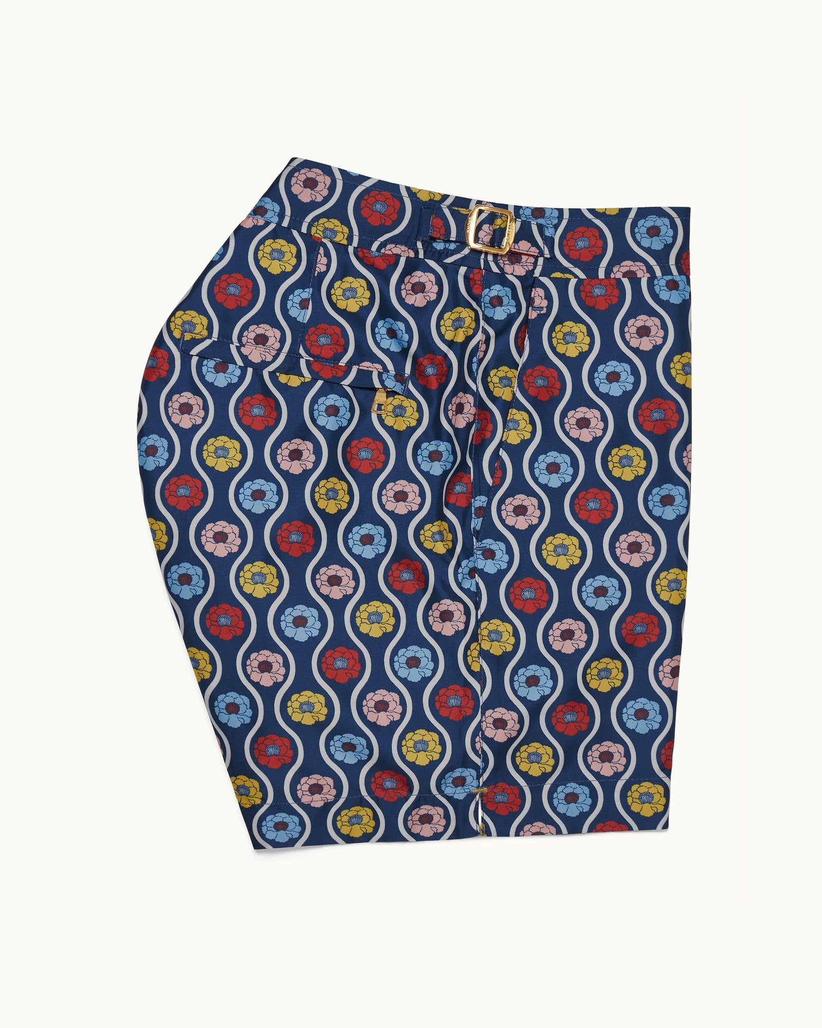 Setter Whitsun Print Shorter-Length Swim Shorts Woven In France in Midnight Navy | Midnight Navy