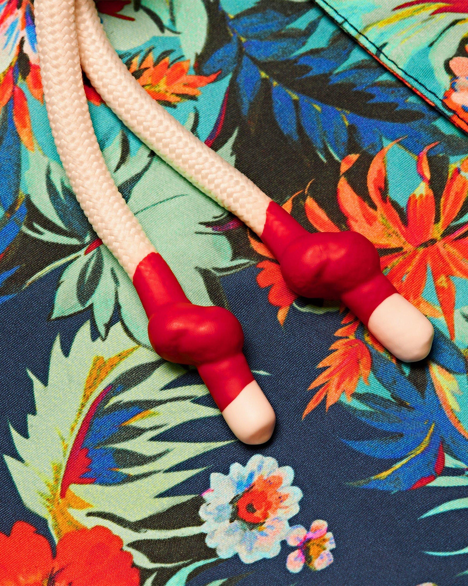 Multi Anemone Drawcord Mid-Length Swim Shorts | Multicolour