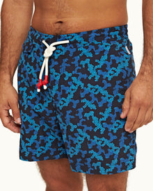 Dark Sapphire Current Drawcord Mid-Length Swim Shorts | Dark Sapphire