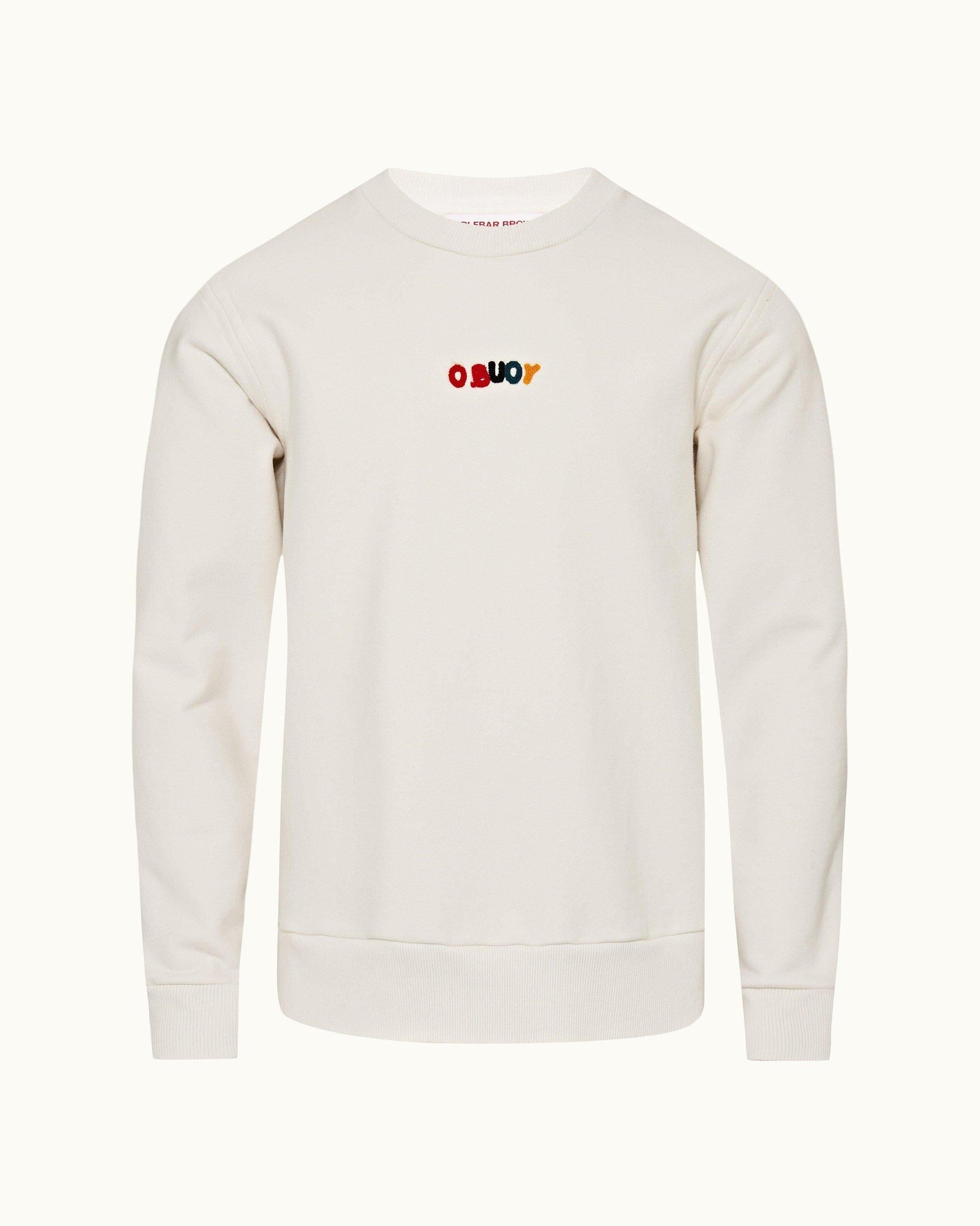White Sand O.BUOY Classic Fit Crewneck Washed Sweatshirt | White Sand
