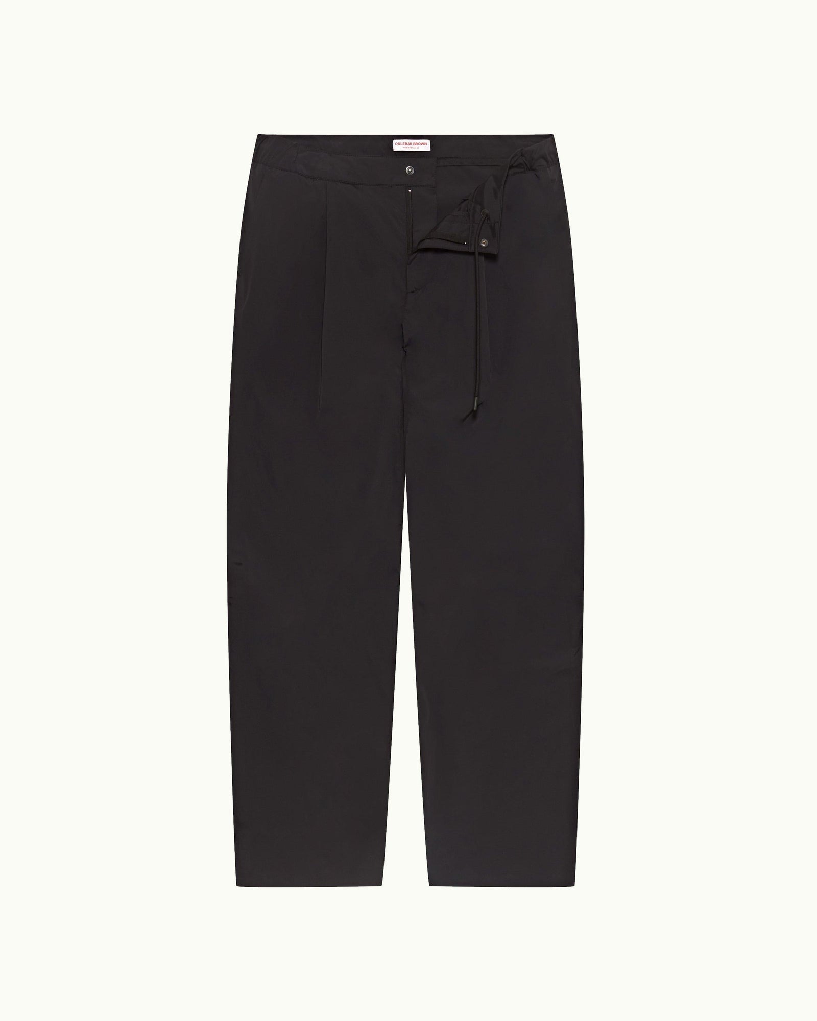 Black Relaxed Fit Tapered Leg Trousers | Black