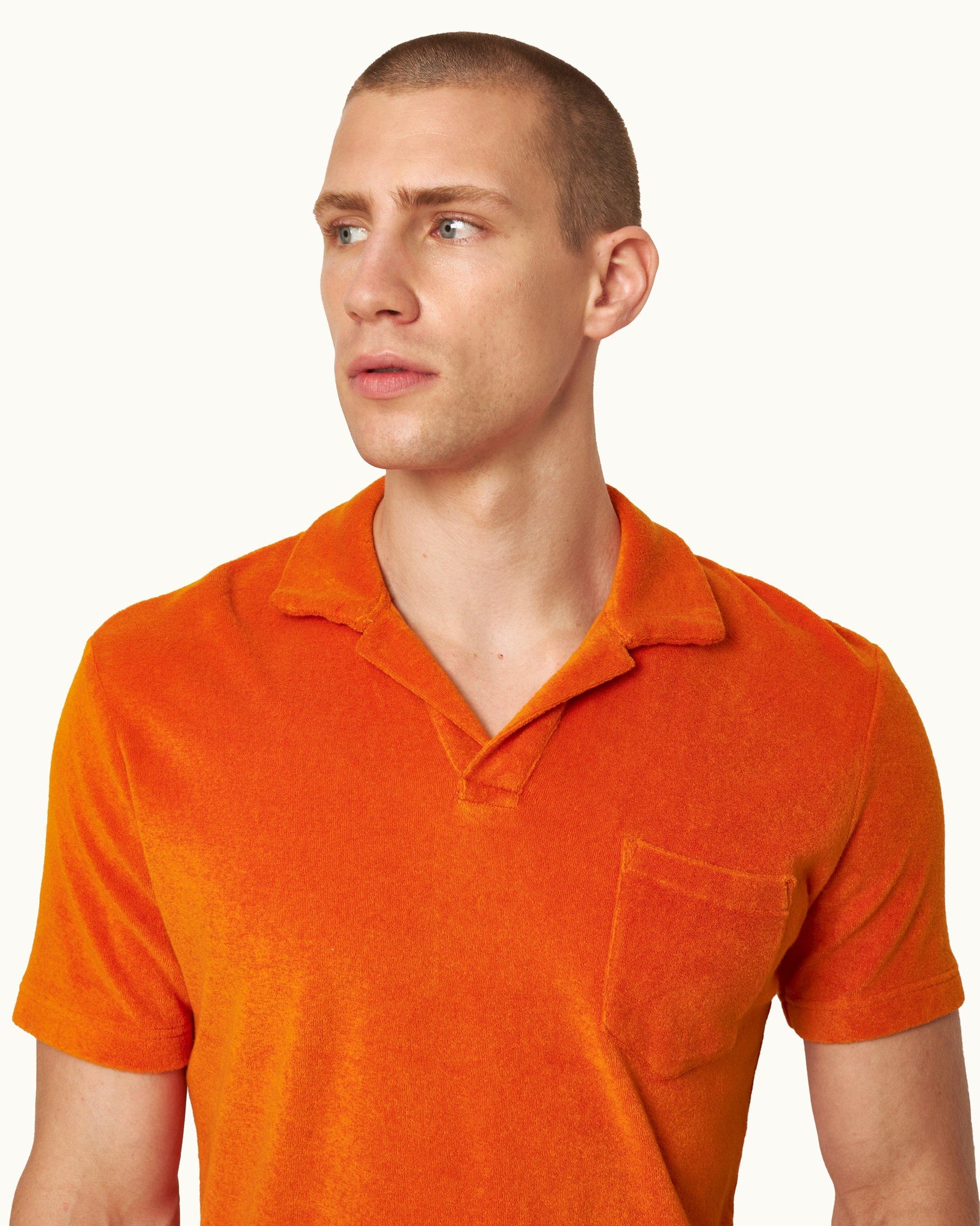 Tiger Lily Tailored Fit Organic Cotton Towelling Resort Polo Shirt | Tiger Lily