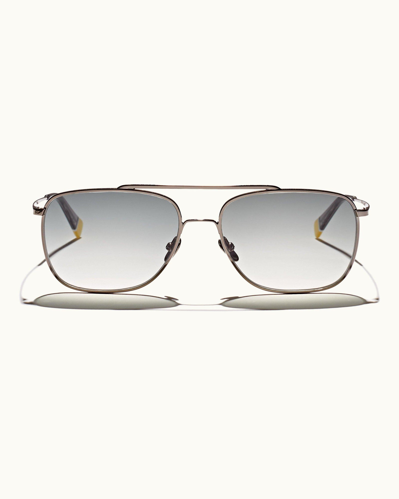Tulum Shiny Steel Square Frame Sunglasses | Shiny Steel