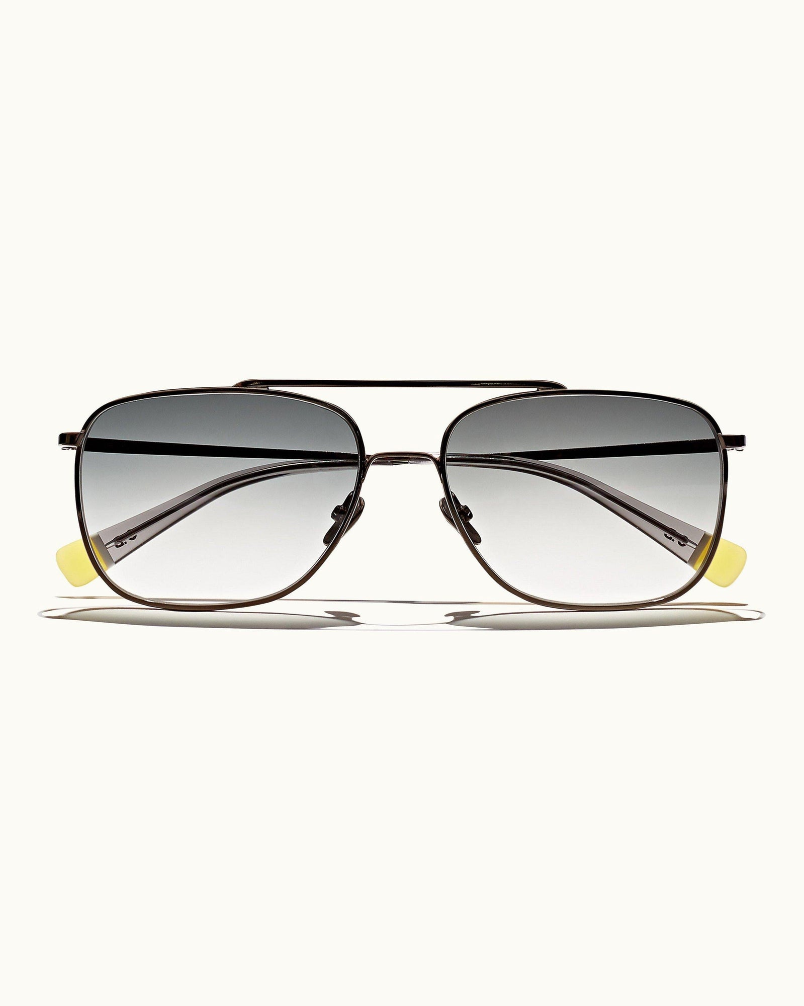 Tulum Shiny Steel Square Frame Sunglasses | Shiny Steel