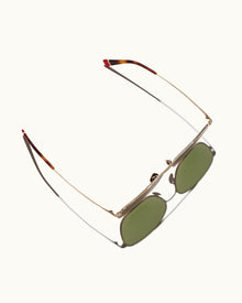 Tulum Shiny Pale Gold Square Frame Sunglasses | Shiny Pale Gold