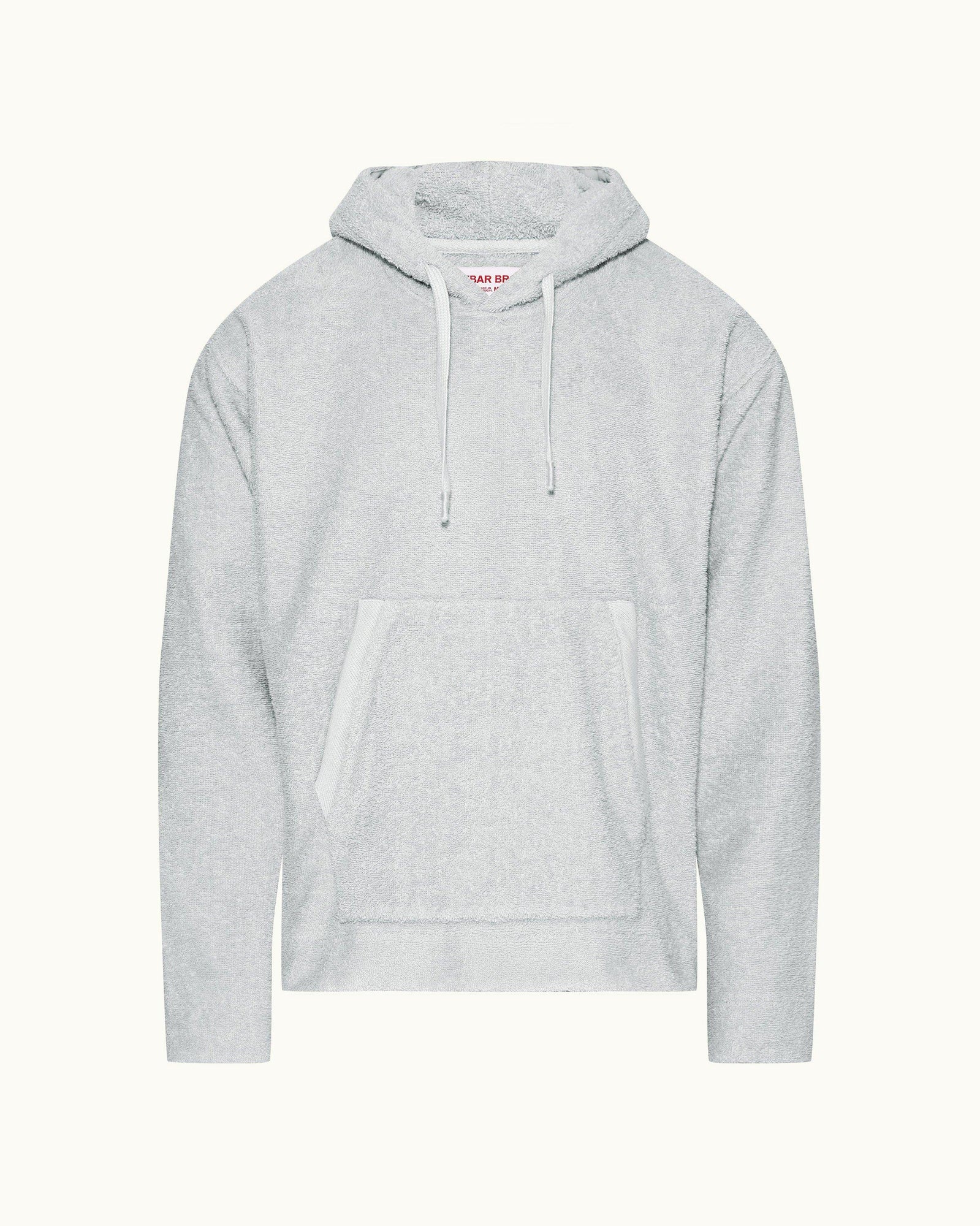 Serenity Blue Relaxed Fit Long Pile Towelling Hooded Sweatshirt | Serenity Blue