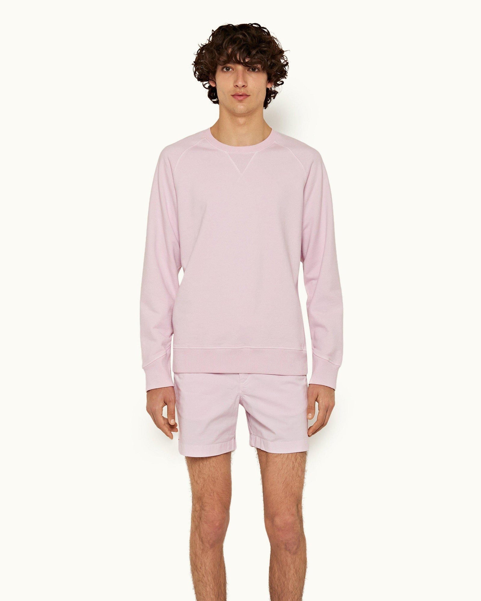 Conch Pink Garment Dye Organic Cotton Sweatshirt | Conch Pink