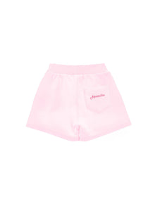 Girls | Peach Blossom Sweatshirt Shorts | FairyTale Pink