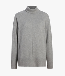 Another Tomorrow Cashmere Turtleneck in Heather Grey – Cashmere Women's Knitwear