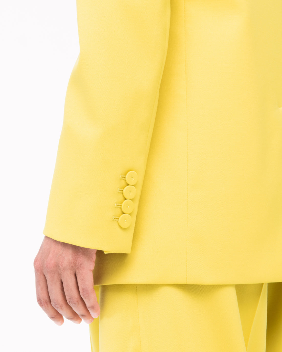 Another Tomorrow Oversized Blazer in Bright Chartreuse – Wool Women's Jacket