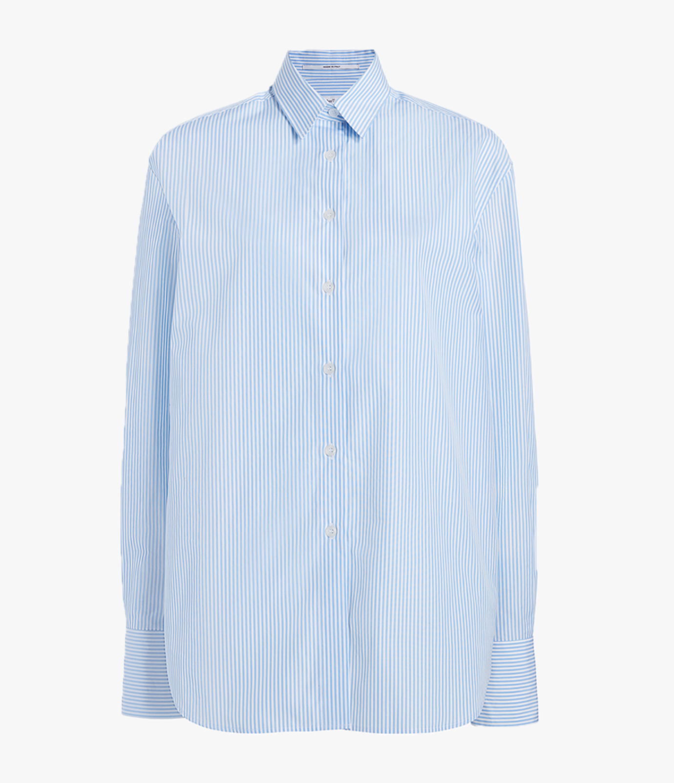 Another Tomorrow Oversized Men's Shirt in Blue Stripe – Cotton