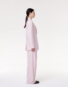 Another Tomorrow Oversized Blazer in Pale Pink – Wool Women's Jacket