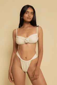 Devin Rosa Bikini Top | Oat Texture