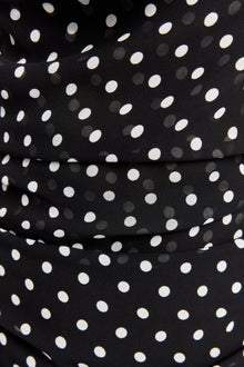 Clara Maxi Dress | Black Polkadot