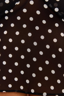 Clara Top | Black Polkadot