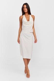 Colette Top | White Polkadot