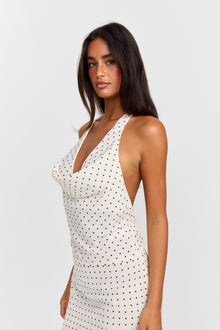 Colette Top | White Polkadot
