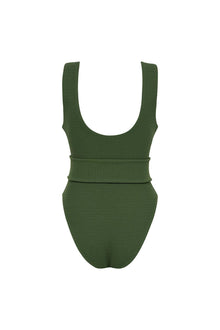 Kim One Piece | Olive Micro Scrunch