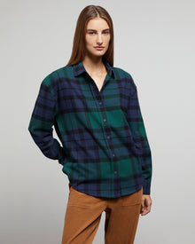 Womens | Flannel Oversized Shirt | Hunter-Multi-Modern-Graham