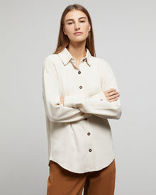Womens | Button Down Waffle Shirt | Swan