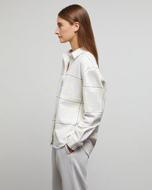 Womens | Flannel Oversized Shirt | Oat-Multi-Soft-Plaid